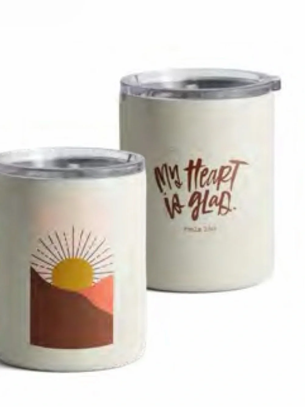 DaySpring by Katygirl - My Heart Is Glad Stainless Steel Tumbler, 12 oz - New